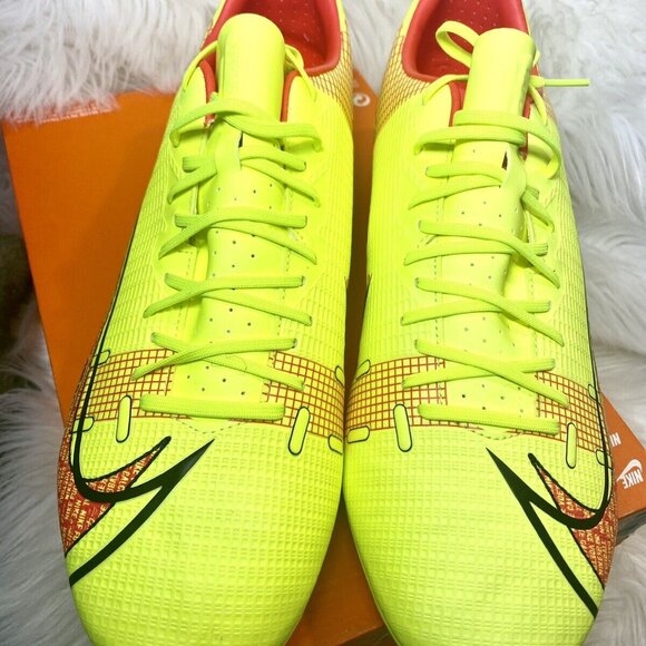 NEW Nike Mercurial Vapor 14 Academy FG MG Volt Green Cleats CU5691-760 Men's 13 - Picture 3 of 9